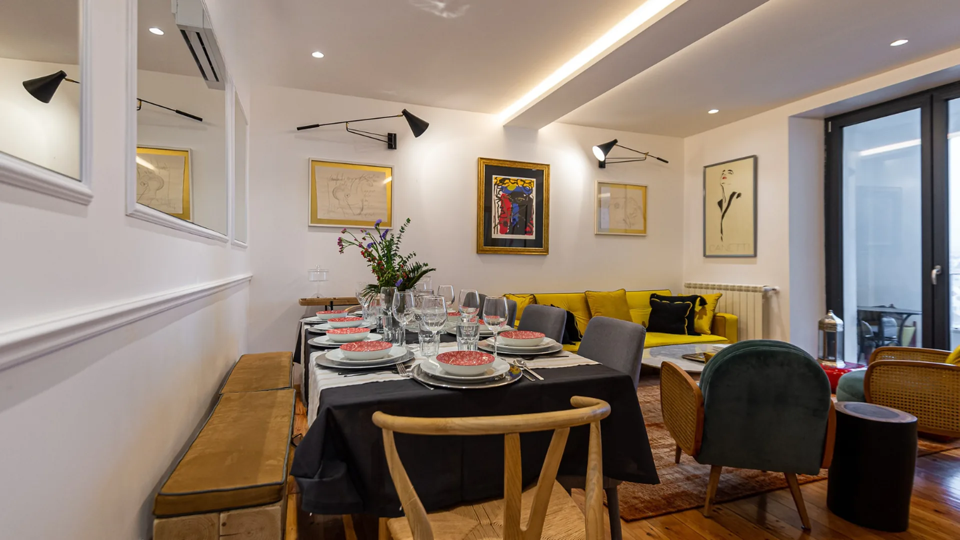 Sala e cozinha pensadas para receber pessoas